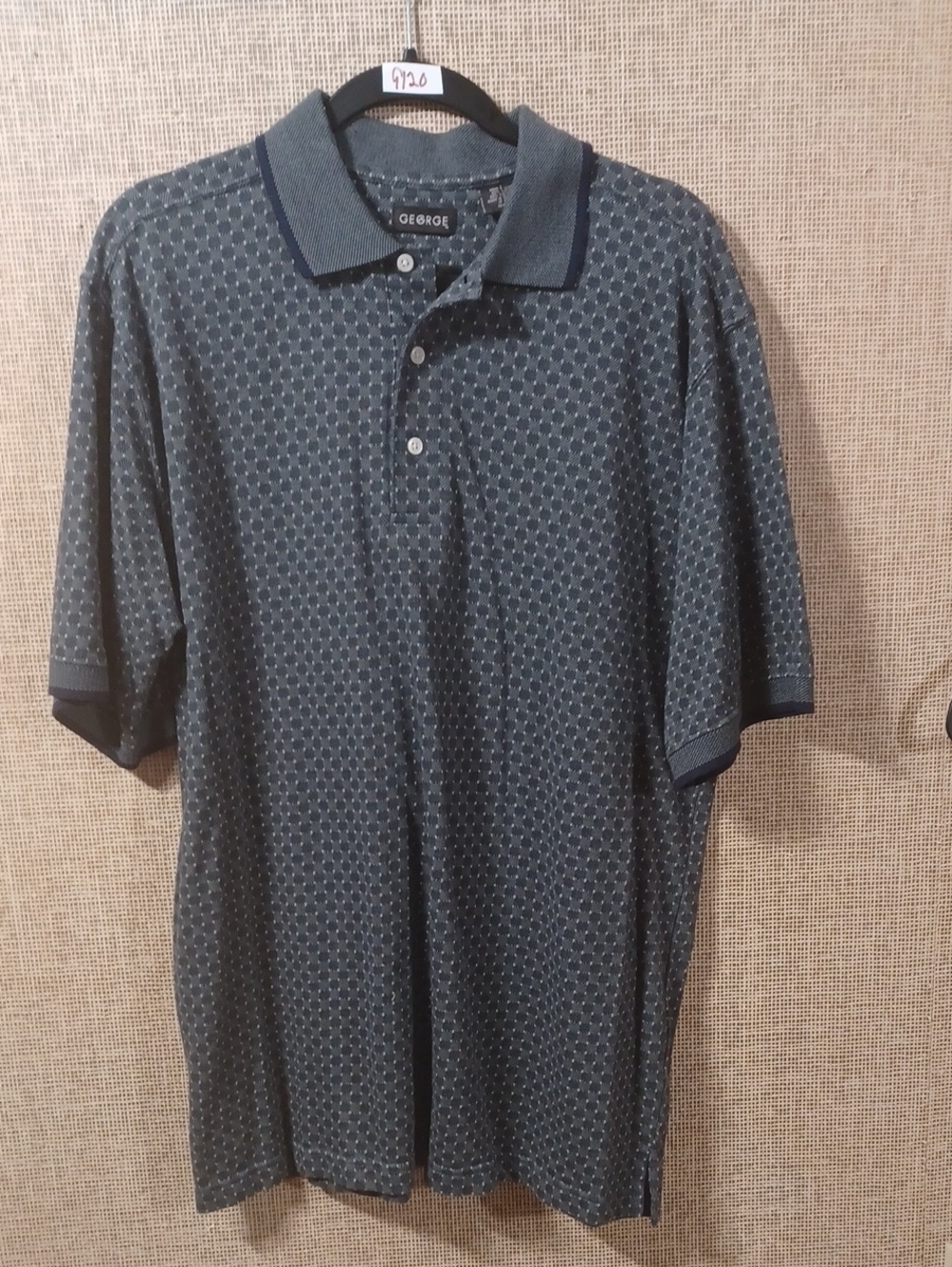 George Men’s Dark Blue Patterned Polo